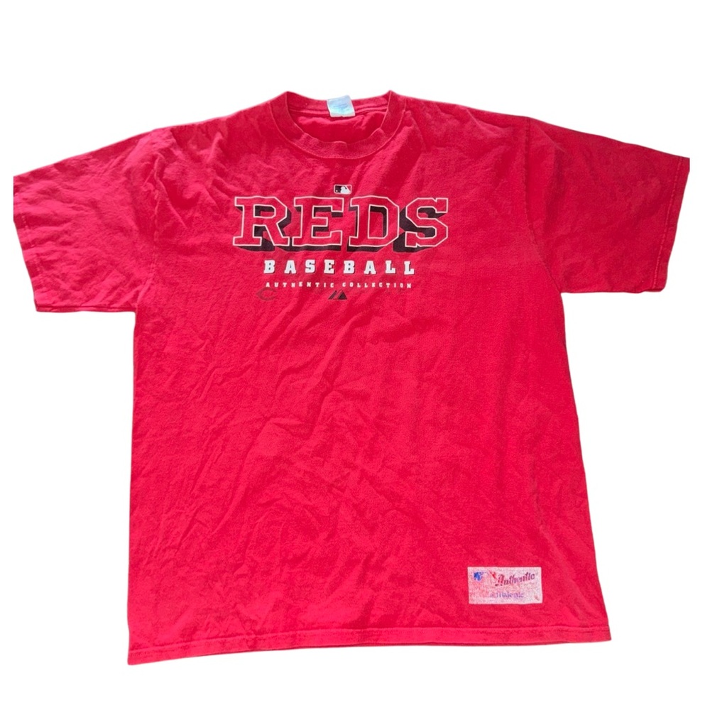 Majestic: Vintage Cincinnati REDS Logo T-Shirt: MLB Apparel: Adult XL: Y2K